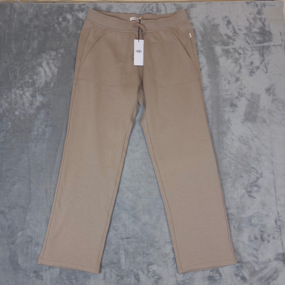 UGG Sweatpants Womens Medium Tan Fleece Lined Lounge Pants Straight Leg NWT